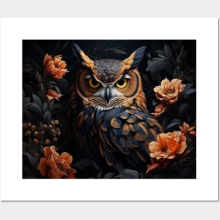 Dark Cottagecore Owl Posters and Art